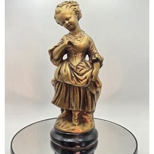 Vintage Victorian Girl Figurine Clifford Art Studio NY Collectible Heavy Statue